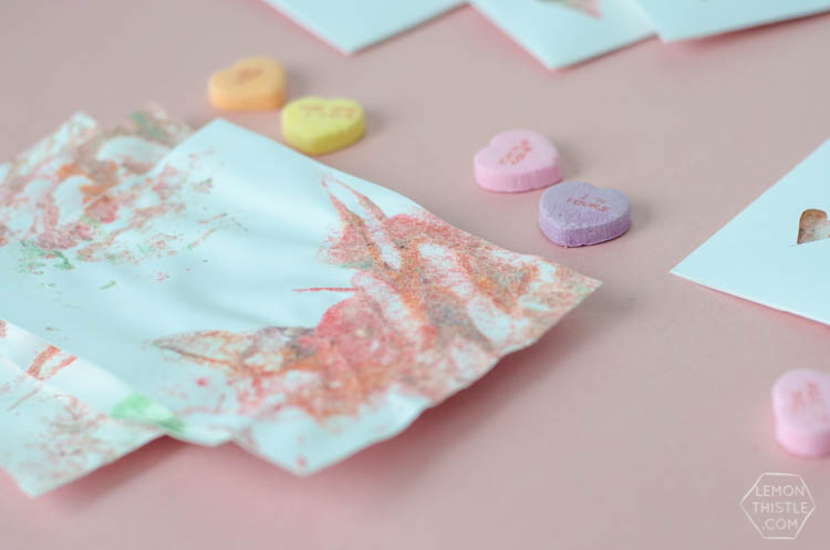 DIY Finger Painted Envelope Valentines- perfect for grandparents!