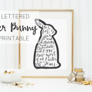Awesome hand lettered free printable for easter