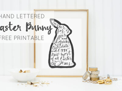 Awesome hand lettered free printable for easter