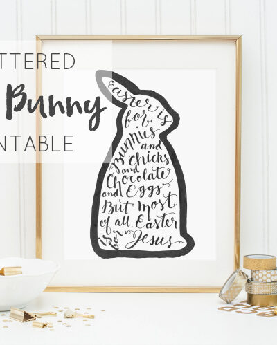 Awesome hand lettered free printable for easter
