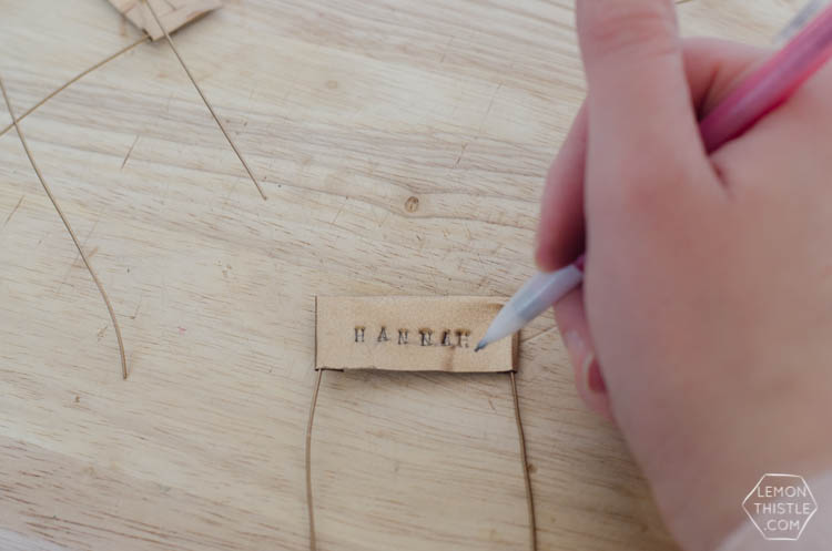 DIY hand stamped Gold Place Markers for a classy Saint Patrick's Day Party... I love these!