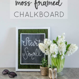DIY Moss Framed Chalkboard- such a cool idea!