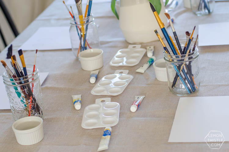 Painting Party Baby Shower and ABC Baby Book