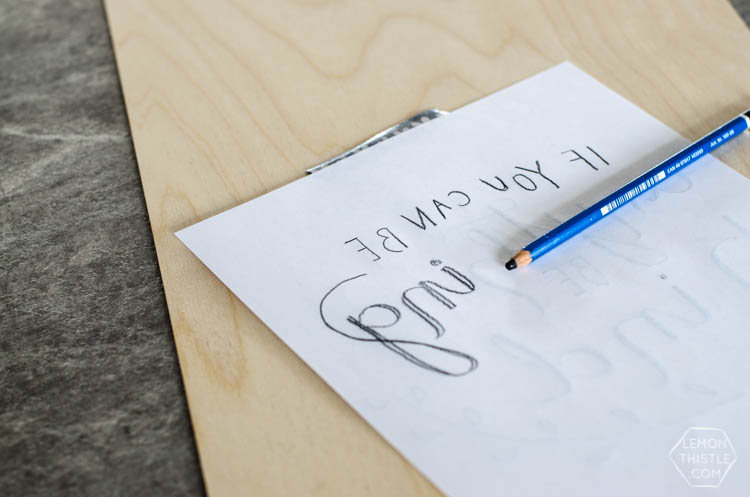 DIY Birch Plywood Hand Lettered Wall Hanging 