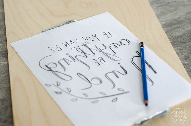 DIY Birch Plywood Hand Lettered Wall Hanging 