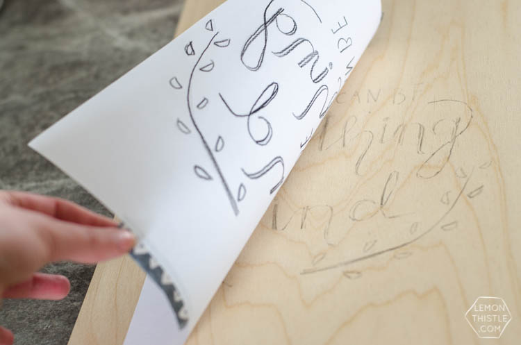 DIY Birch Plywood Hand Lettered Wall Hanging 