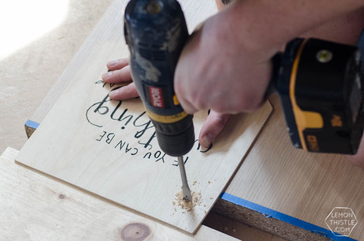 DIY Birch Plywood Hand Lettered Wall Hanging 