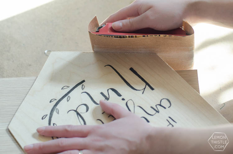 DIY Birch Plywood Hand Lettered Wall Hanging 