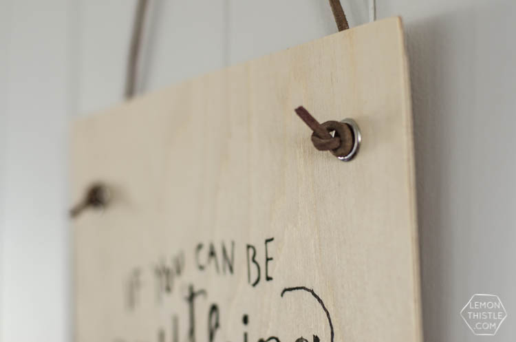 DIY Birch Plywood Hand Lettered Wall Hanging 