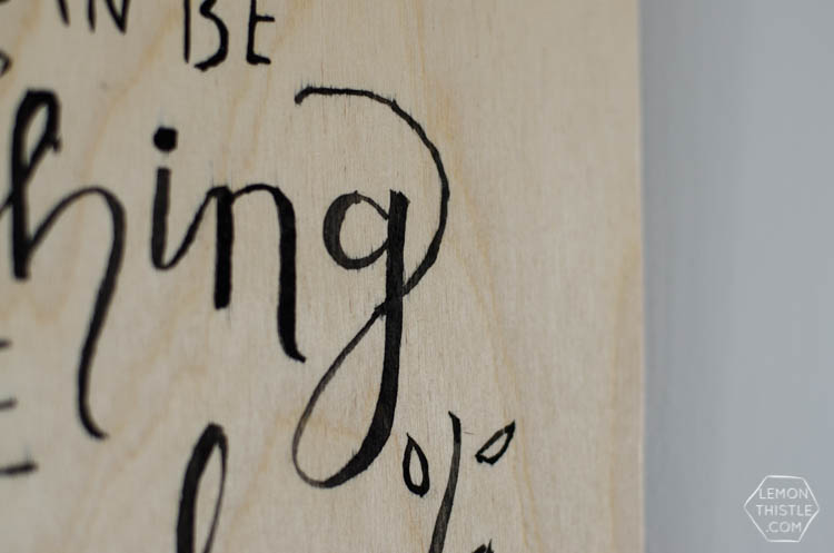 DIY Birch Plywood Hand Lettered Wall Hanging 
