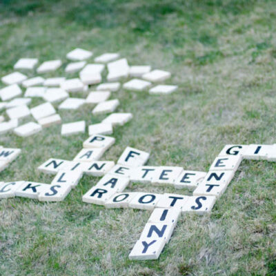 DIY Yard Games- I love the idea of having dominoes in my backyard-and speed scrabble!