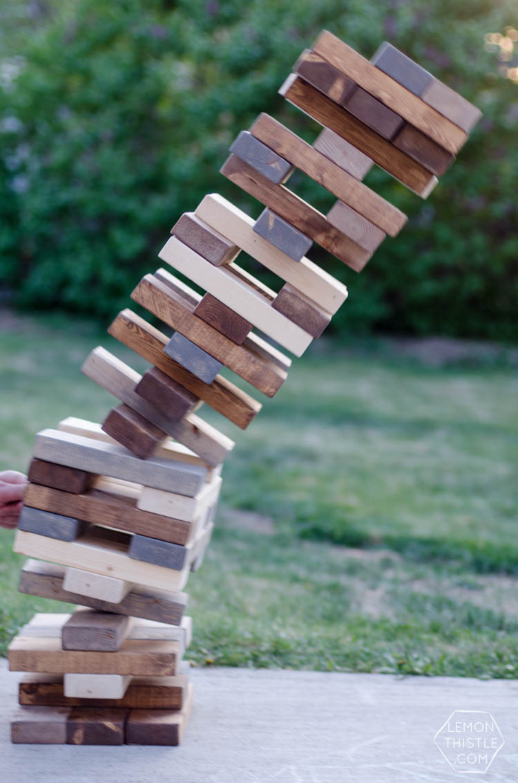 DIY Yard Games- I love this! I've seen Jenga but it's so much fun to have options!