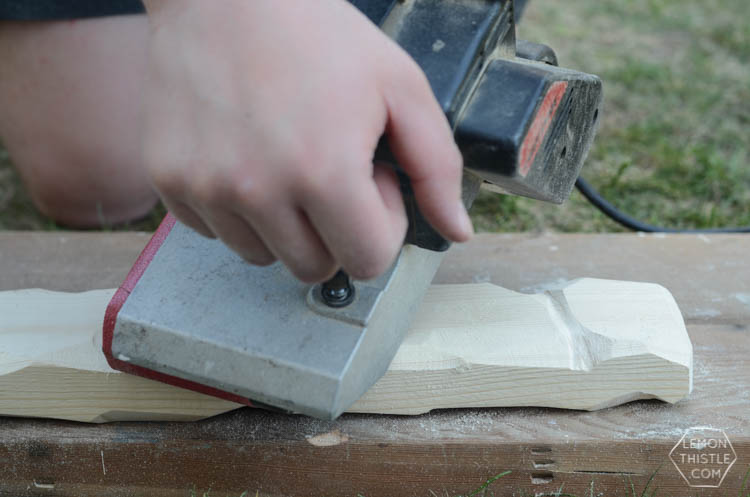 DIY Geometric Candle Holder out of Raw Wood- I love how simple this is!