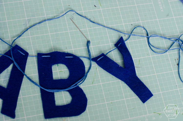DIY Ombre Felt Lettered Garland... I love this 'Oh Baby' one! So fun for a little boy's baby shower