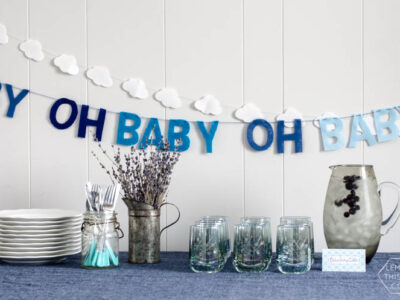DIY Ombre Felt Lettered Garland... I love this 'Oh Baby' one! So fun for a little boy's baby shower