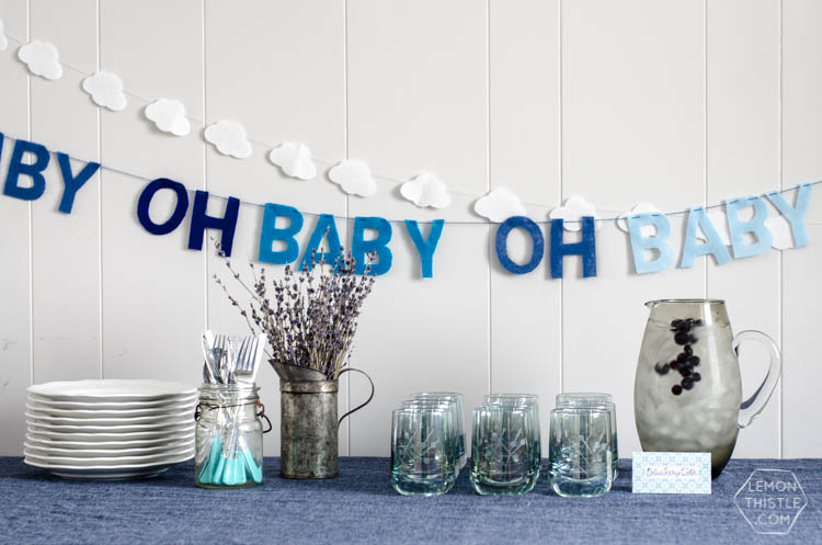 DIY Ombre Felt Lettered Garland... I love this 'Oh Baby' one! So fun for a little boy's baby shower