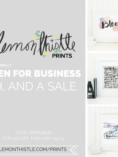 Lemon Thistle Prints- Hand Lettered Digital Downloads is open!