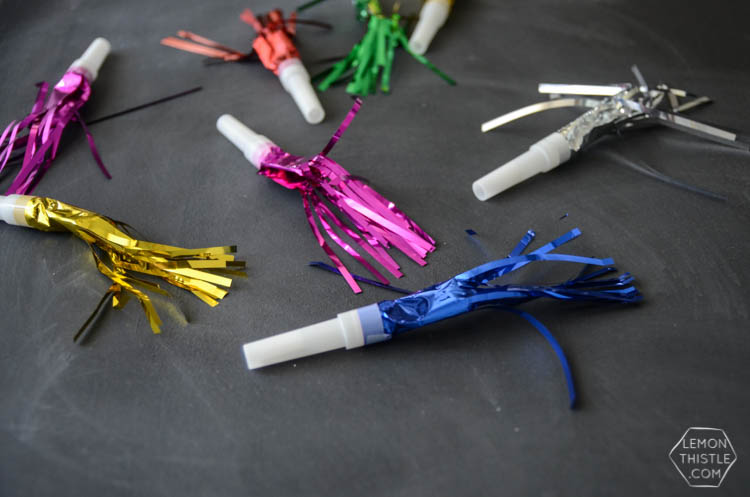 DIY Dip Dye Party Horns- so much fun!