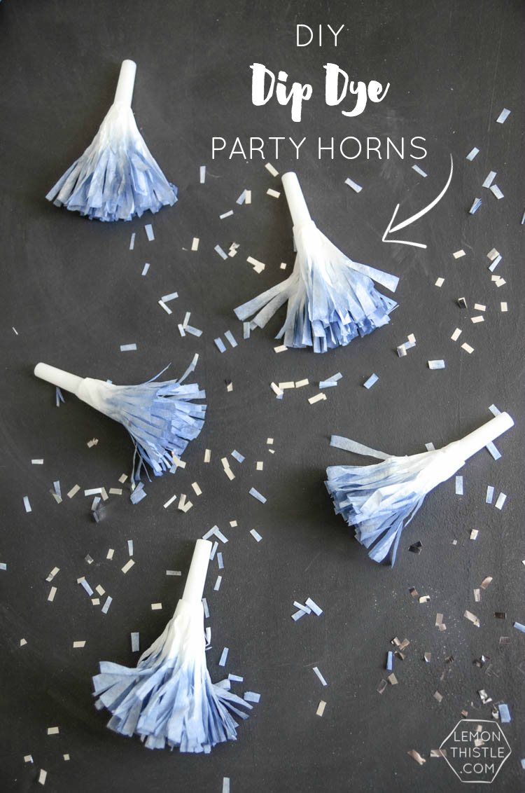 DIY Dip Dye Party Horns- so much fun!