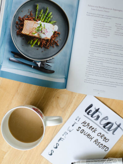 Turn any art into a dry erase meal planner! I love the hand lettering on this one