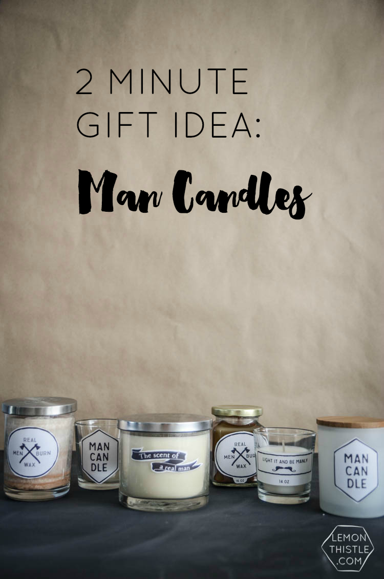 DIY Manly Candles with free printable labels