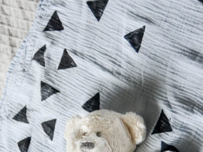 DIY Hand Stamped Blanket