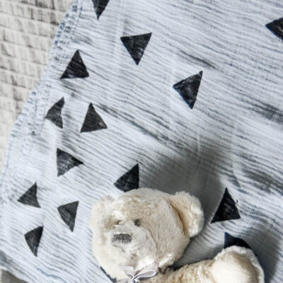 DIY Hand Stamped Blanket