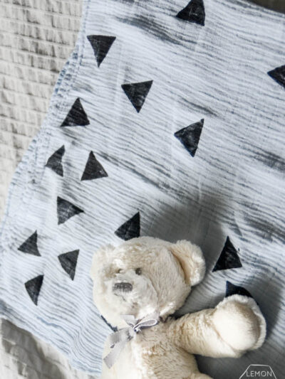 DIY Hand Stamped Blanket