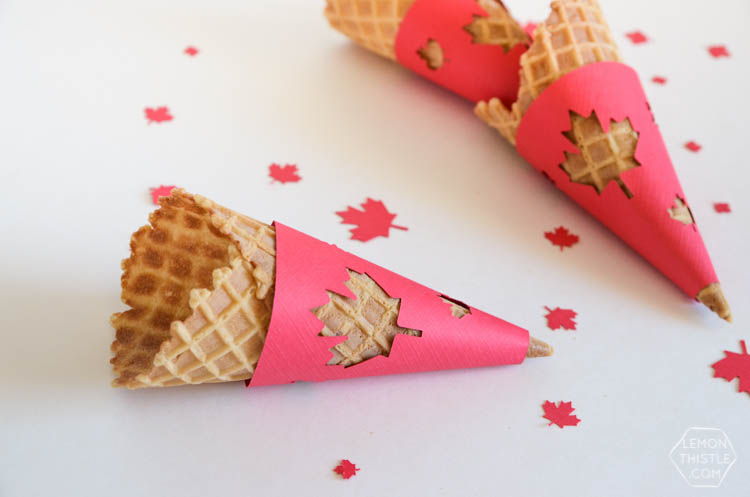 DIY Canada Day Ice Cream and Cupcake Wraps- free template!