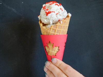 DIY Canada Day Ice Cream and Cupcake Wraps- free template!