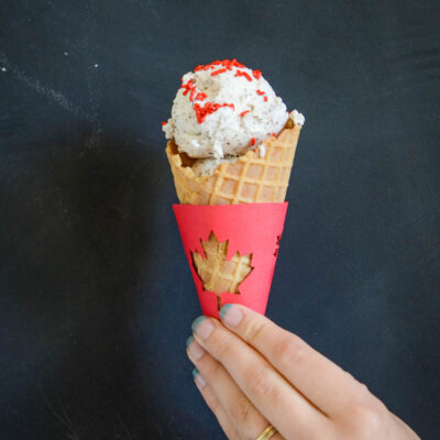 DIY Canada Day Ice Cream and Cupcake Wraps- free template!