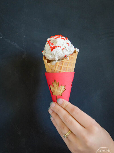 DIY Canada Day Ice Cream and Cupcake Wraps- free template!