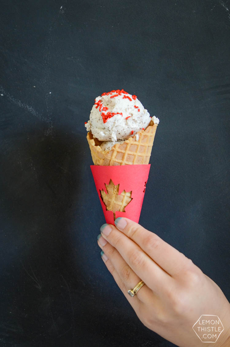 DIY Canada Day Ice Cream and Cupcake Wraps- free template!