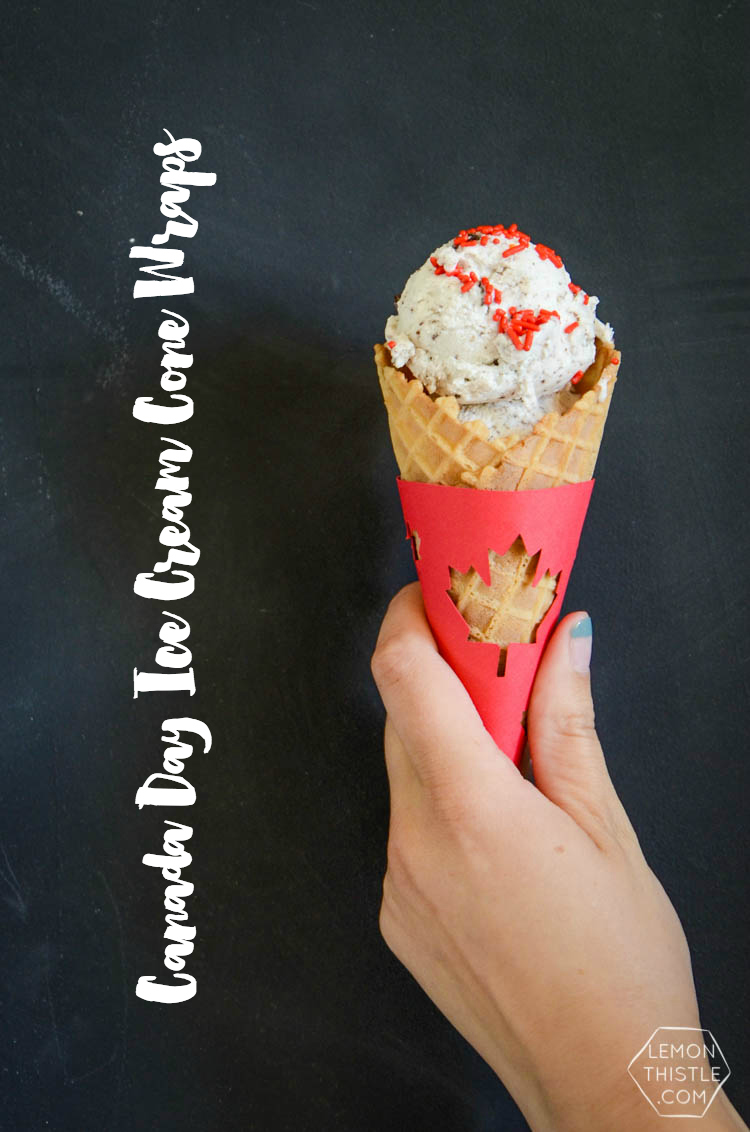 DIY Canada Day Ice Cream and Cupcake Wraps- free template!