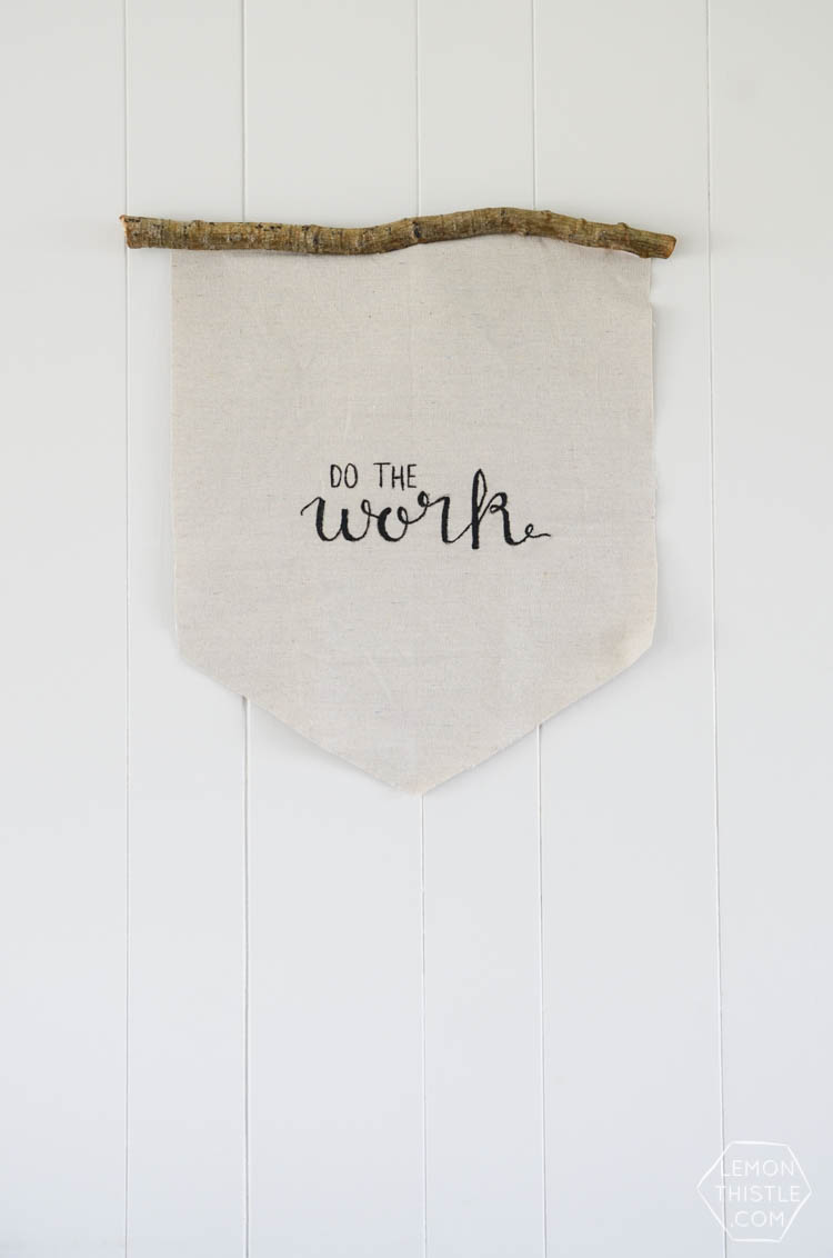 Do The Work Rustic Handlettered Wall Hanging
