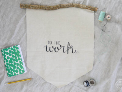 Do The Work Rustic Handlettered Wall Hanging