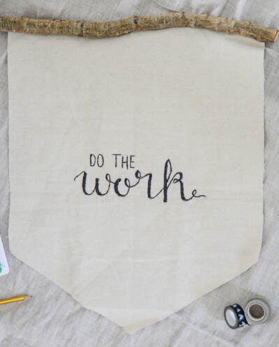 Do The Work Rustic Handlettered Wall Hanging