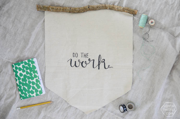 Do The Work Rustic Handlettered Wall Hanging