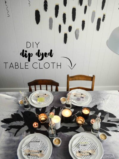 DIY Dip Dye Table Cloth