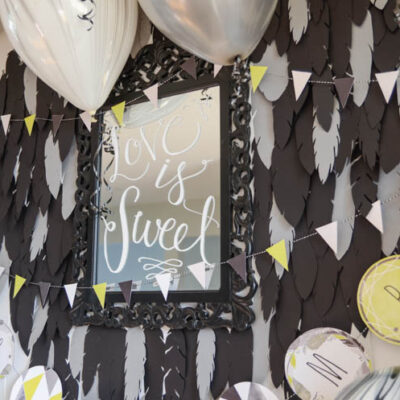 2 Boho Feather Walls and a Table runner... and 7 Free Feather Templates!
