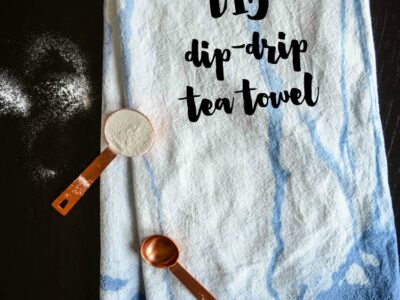 DIY Dip Drip Dye Tea Towel... I love how organic this looks compared to normal dip dye!