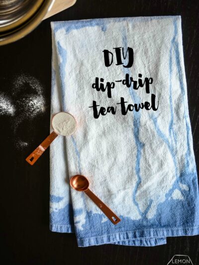 DIY Dip Drip Dye Tea Towel... I love how organic this looks compared to normal dip dye!