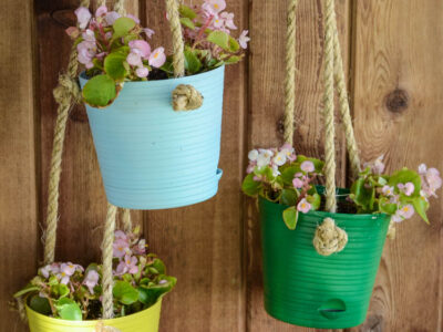 DIY Hanging Patio Planters