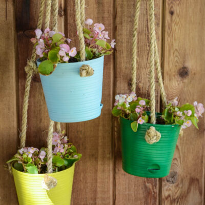DIY Hanging Patio Planters