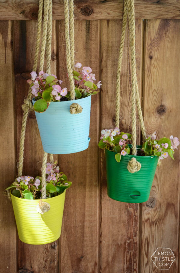 DIY Hanging Planters for the Patio Home Depot Gift Challenge Lemon