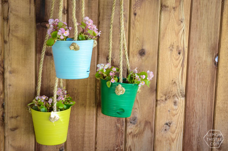 DIY Hanging Patio Planters