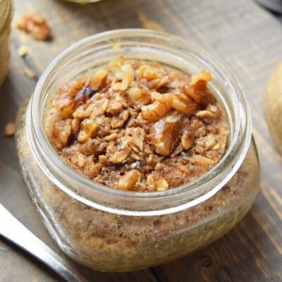 Banana Oat Walnut Loaf in a Jar- perfect grab and go snack!