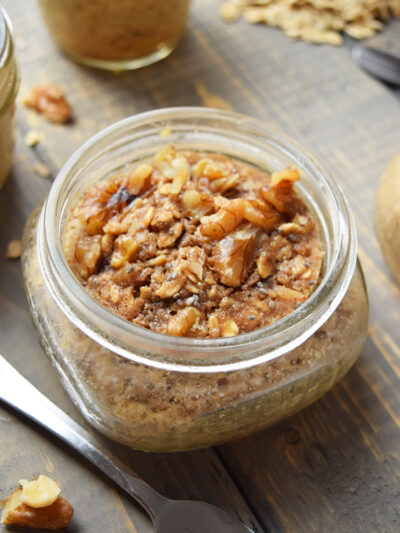 Banana Oat Walnut Loaf in a Jar- perfect grab and go snack!