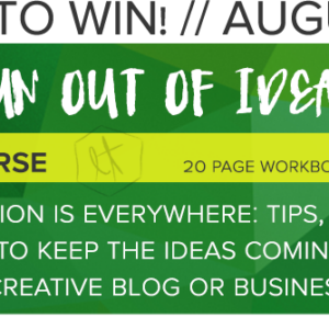 Enter to Win! Never Run Out of Ideas Again Mini E Course