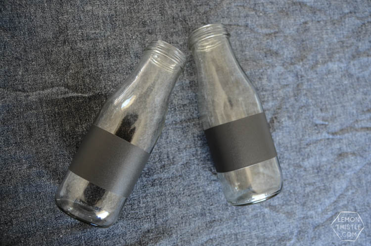 DIY Chalkboard Wrapped Drink Jars... 2 minutes and NO dry time! Perfect addition to a party